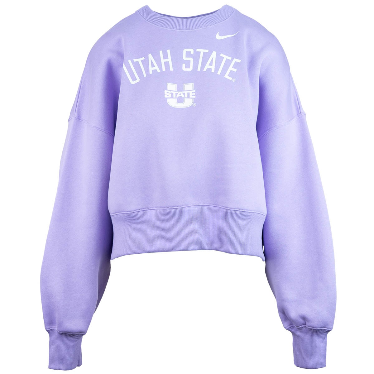women's nike utah state u-state purple oversized crew sweatshirt